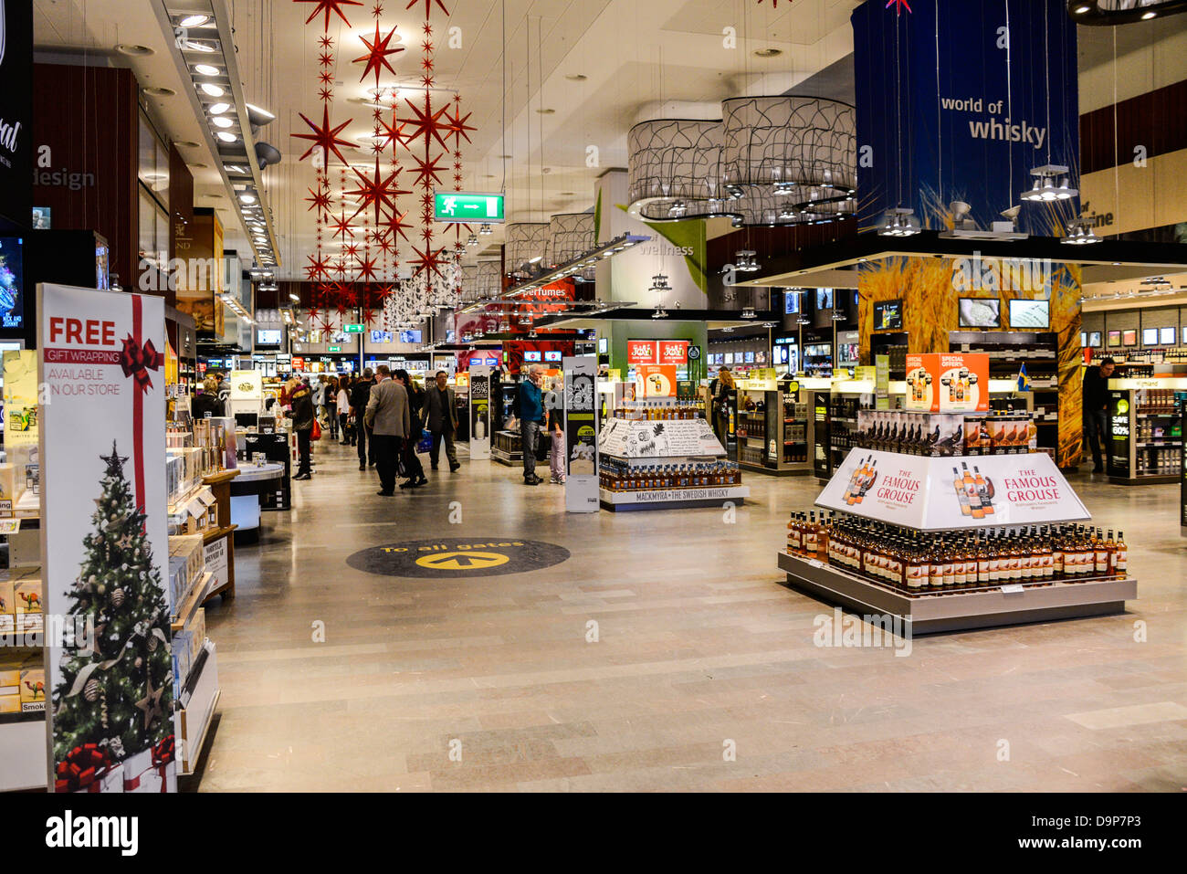 Tax free Shop am Flughafen Arlanda in Stockholm Schweden Stockfoto