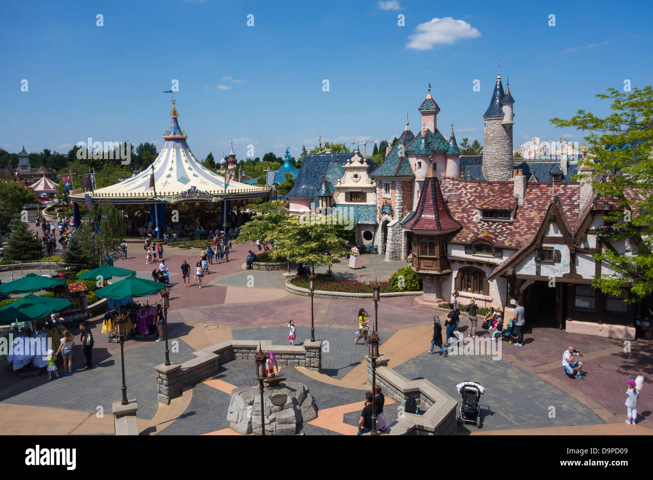 Eine Ansicht von Fantasyland im Disneyland Paris Stockfoto