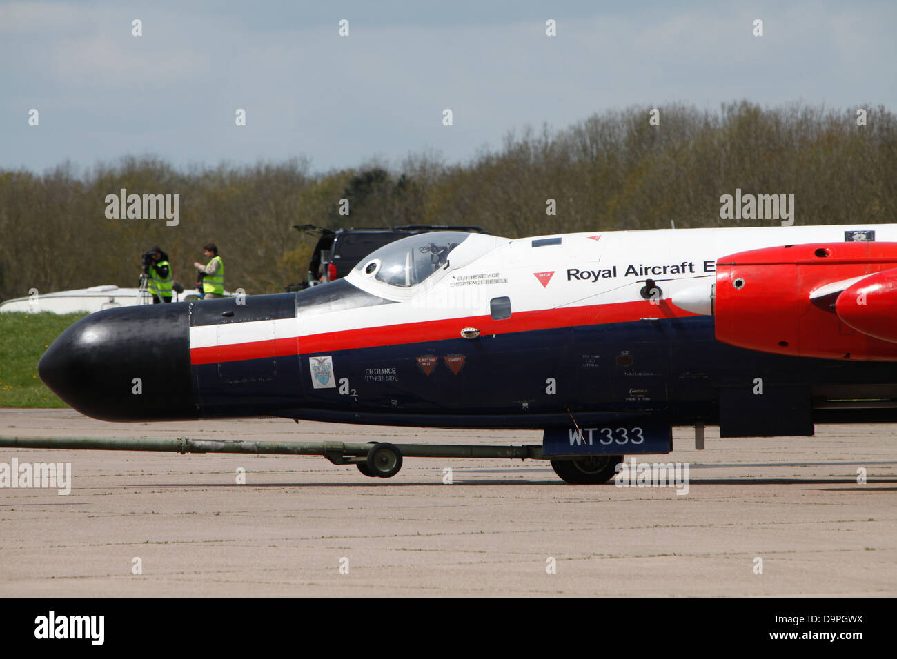 RAF Canberra kalter Krieg Ära Jet Bomber Trainer bei Bruntingthorpe Flugplatz uk Stockfoto