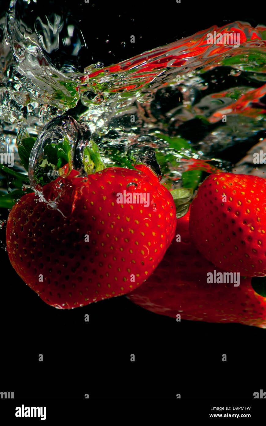 Strawberry Splash Stockfoto