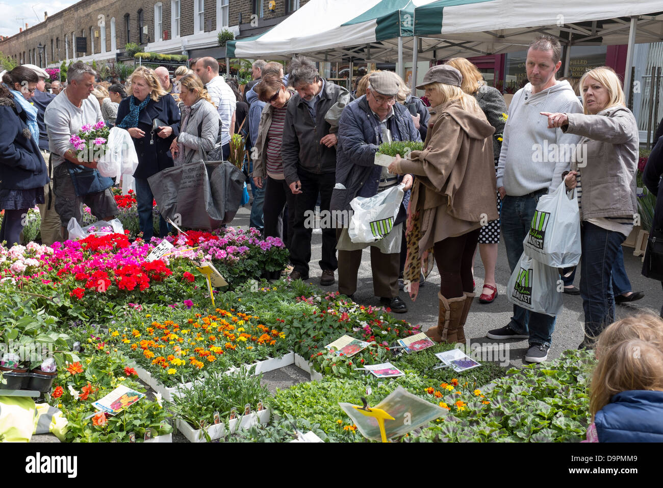 Columbia Road Flower Market London Stockfoto