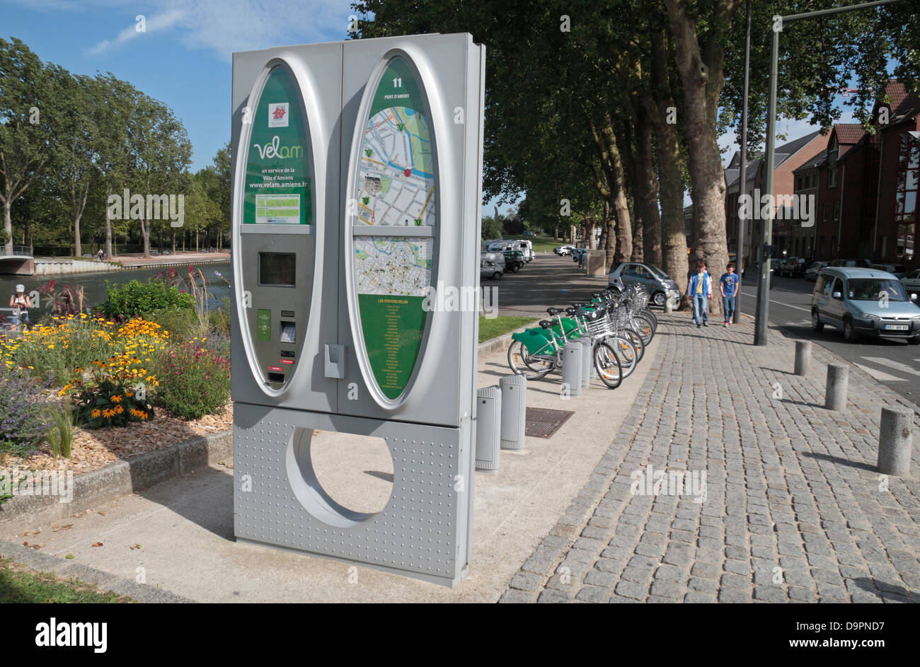 Das Velam-Fahrrad-Schema in Amiens, Picardie, Frankreich. Stockfoto