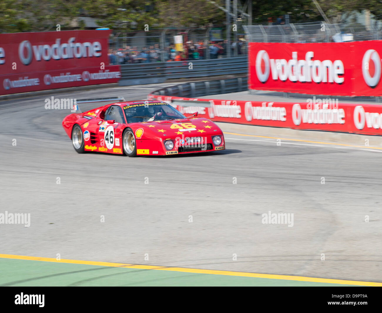 Porto, Portugal, 22. Juni 2013, Circuito da Boavista - Historic Grand Prix 2013 - Classic Endurance Racing Proto 2 L & GT, Qualifying 2, Christian Bouriez, Auto 46, ein Ferrari 512 BBLM von 1980 Stockfoto