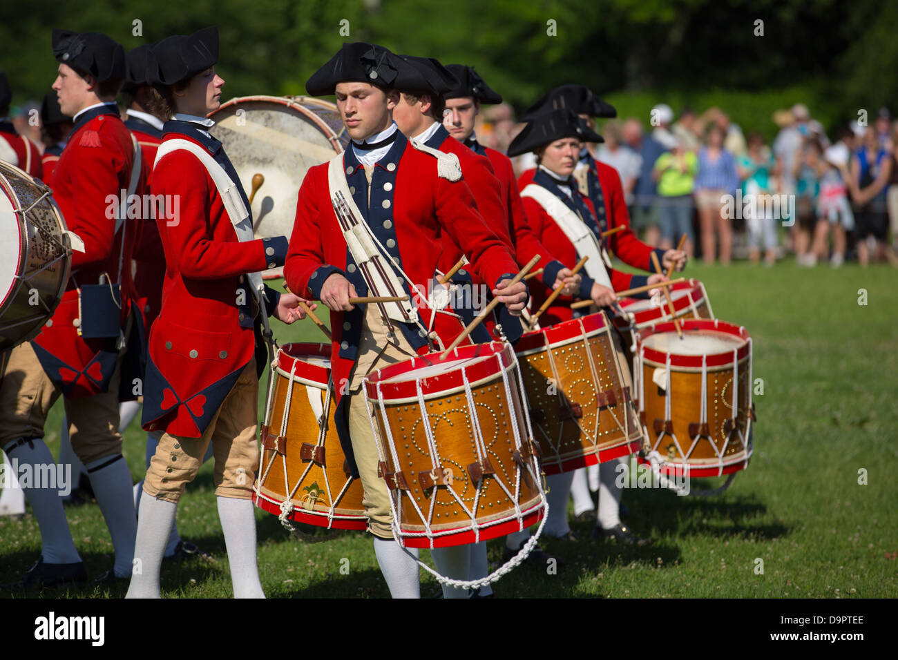 Revolutionär War Reenactment in Colonial Williamsburg, Virginia, USA Stockfoto