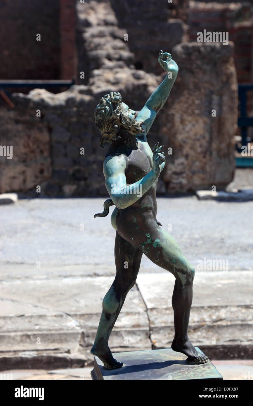 Tanzender Faun Von Pompeji Aus Bronze, Bildgießerei Hermann Gladenbeck