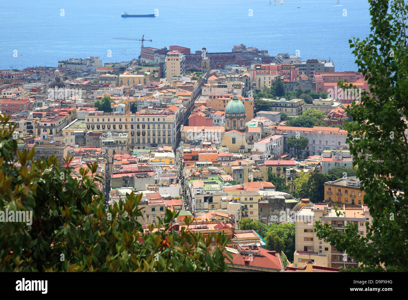Blick vom Vomero auf das historische Zentrum von Neapel, Kampanien, Italien Stockfoto