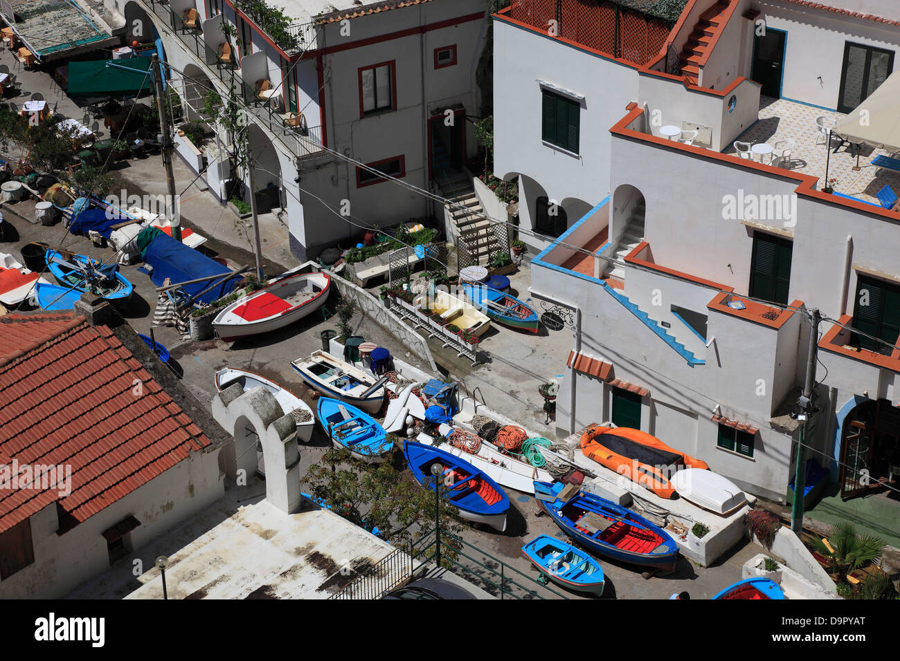 Praiano, an der Amalfi Küste, Kampanien, Italien Stockfoto