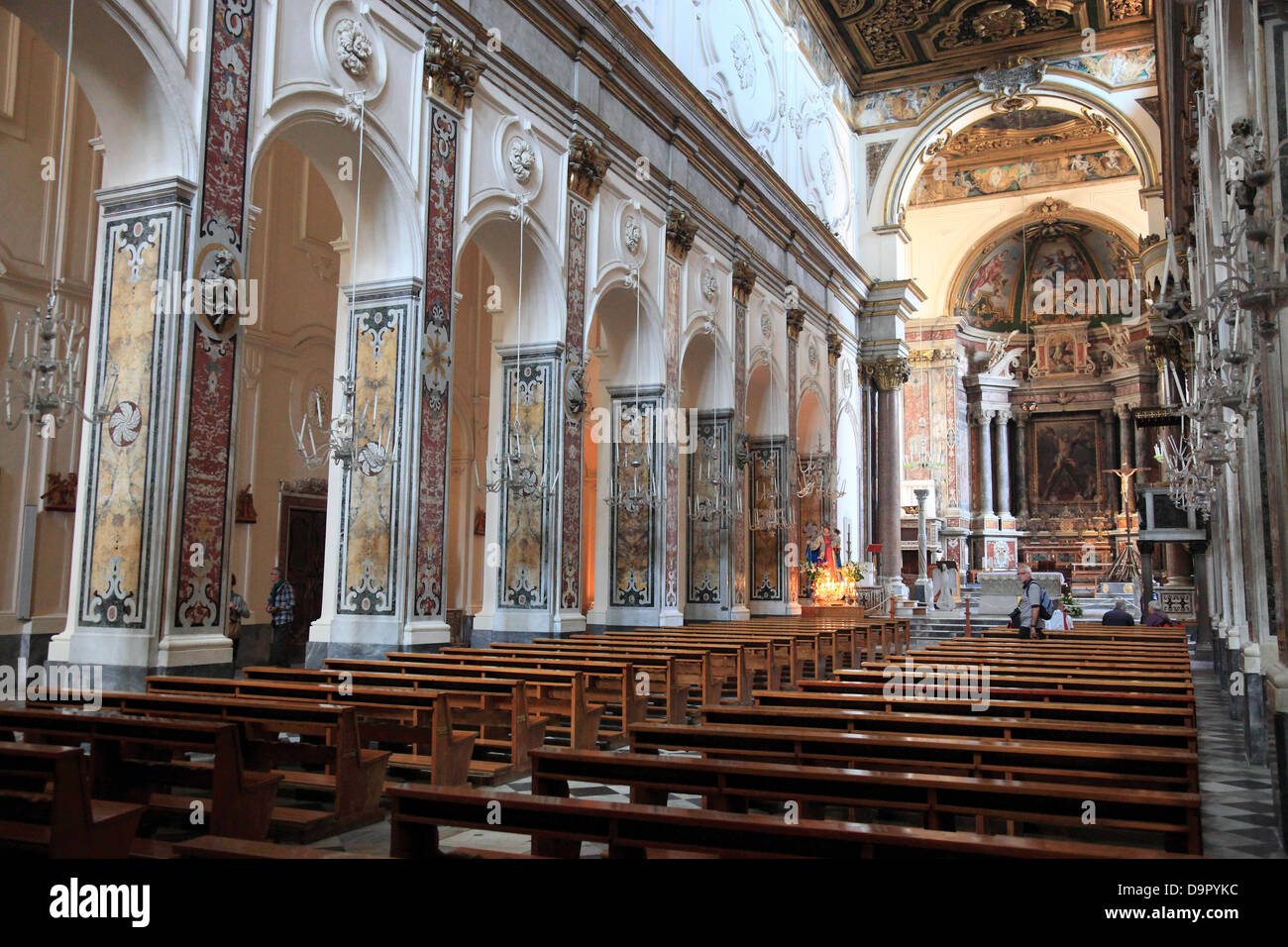 Innenraum der Kathedrale Cattedrale di Sant ' Andrea, Amalfi, Kampanien, Italien Stockfoto