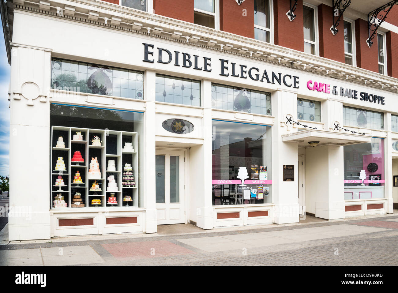 Essbare Eleganz Konditorei, Lethbridge, Alberta, Kanada Stockfoto