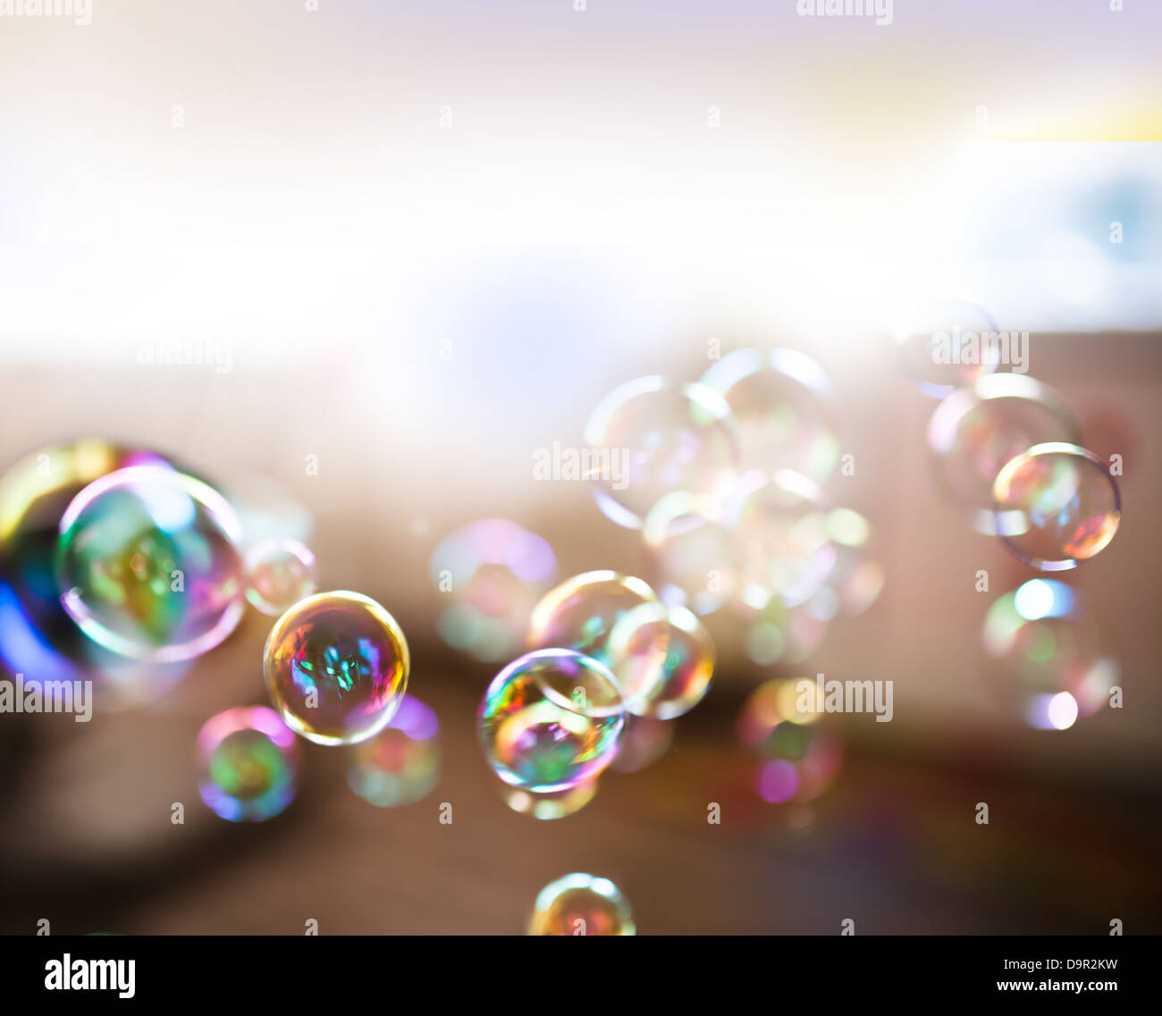 Seifenblasen, abstrakten Hintergrund Stockfoto