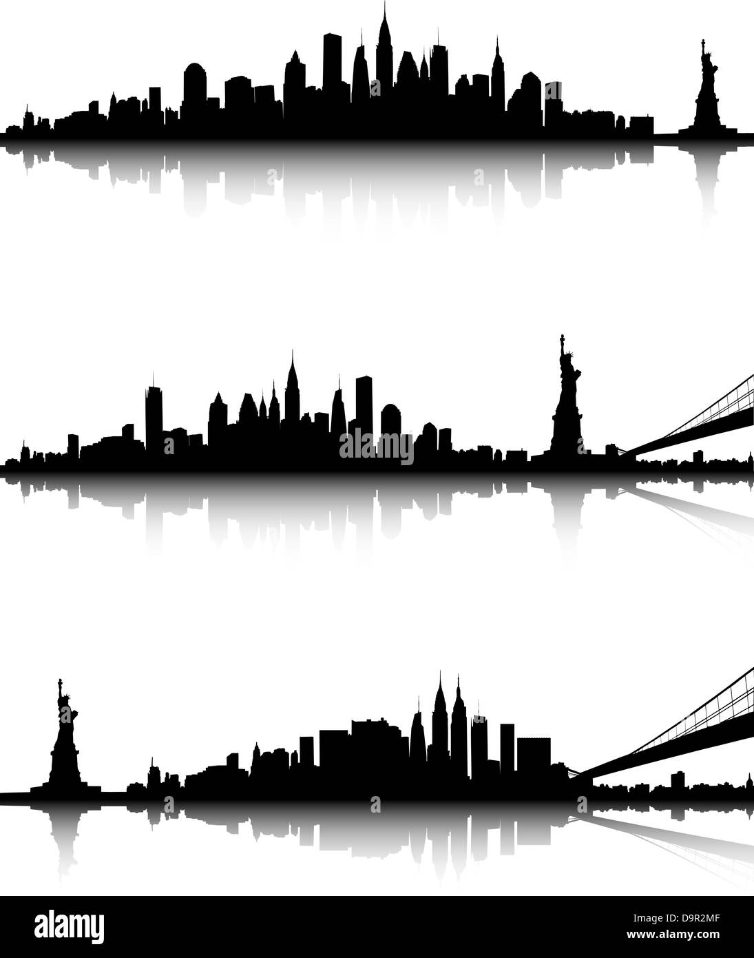 Vektoren Bestandteil der Skyline von New York. Stockfoto