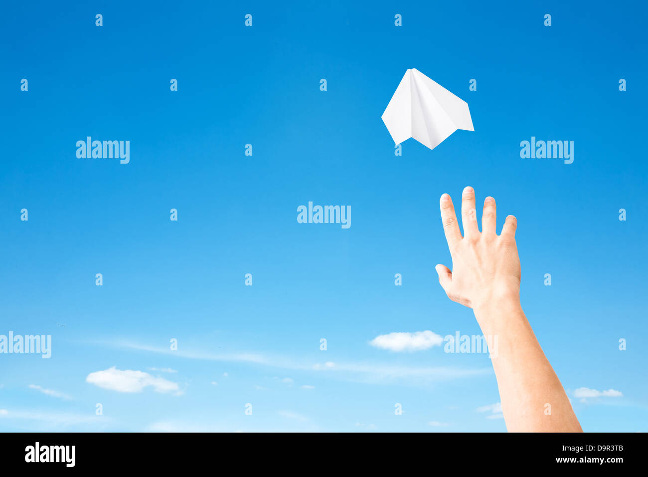 Papierflieger Stockfoto