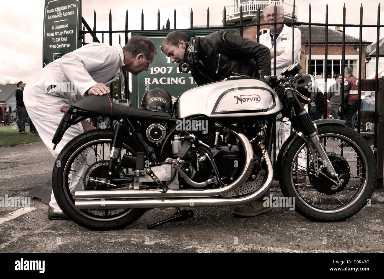 Norvin Café Racer 60er Jahre Motorrad Stockfoto