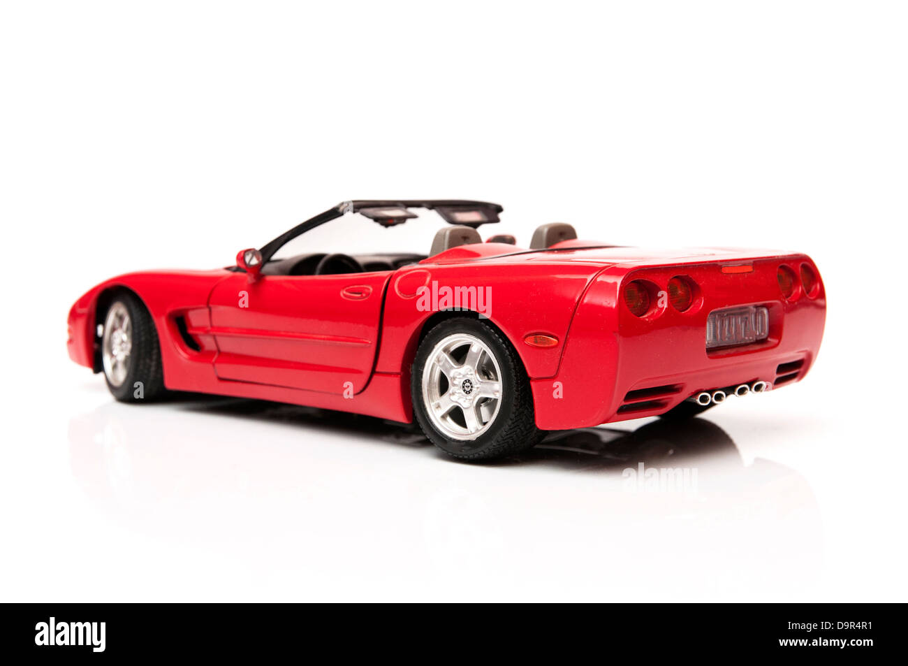 Corvette Rojo Muy Rapido de Fondo blanco Stockfoto