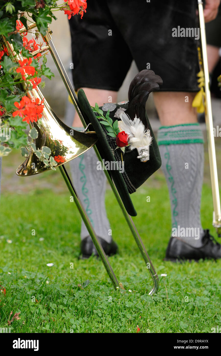 Trompete Musik Band in Bayern Stockfoto