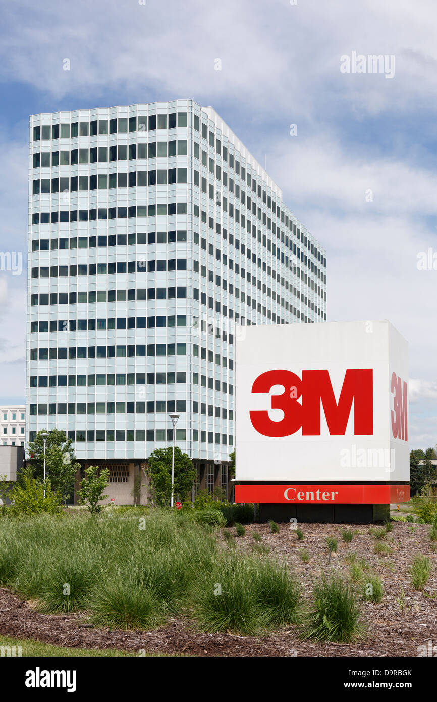 3 M (ehemals Minnesota, Bergbau- und Produktionsanlagen) Firmensitz in der Nähe von St. Paul, Minnesota. Stockfoto