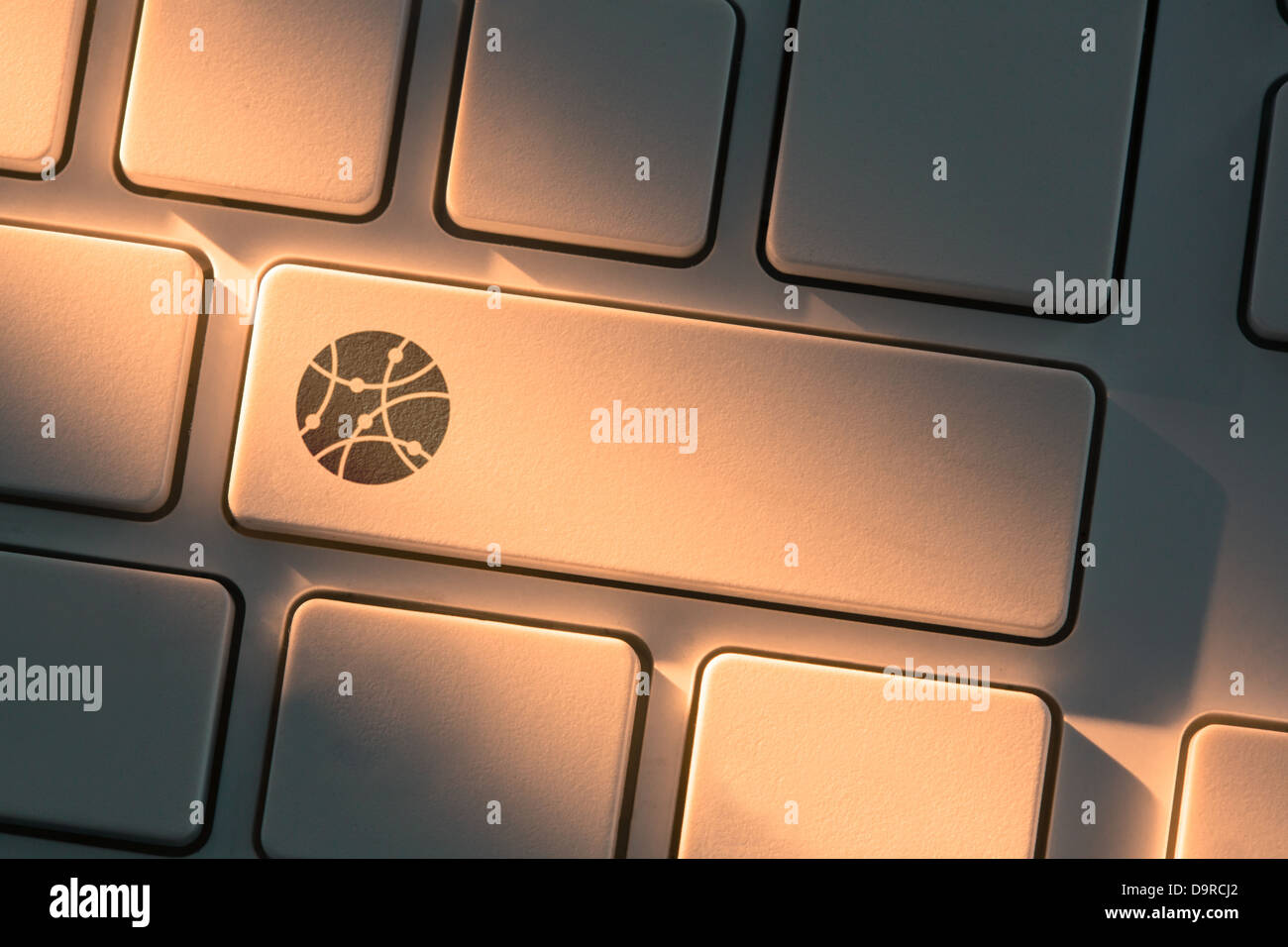 Tastatur mit Close up auf Schaltfläche "Konnektivität" Stockfoto