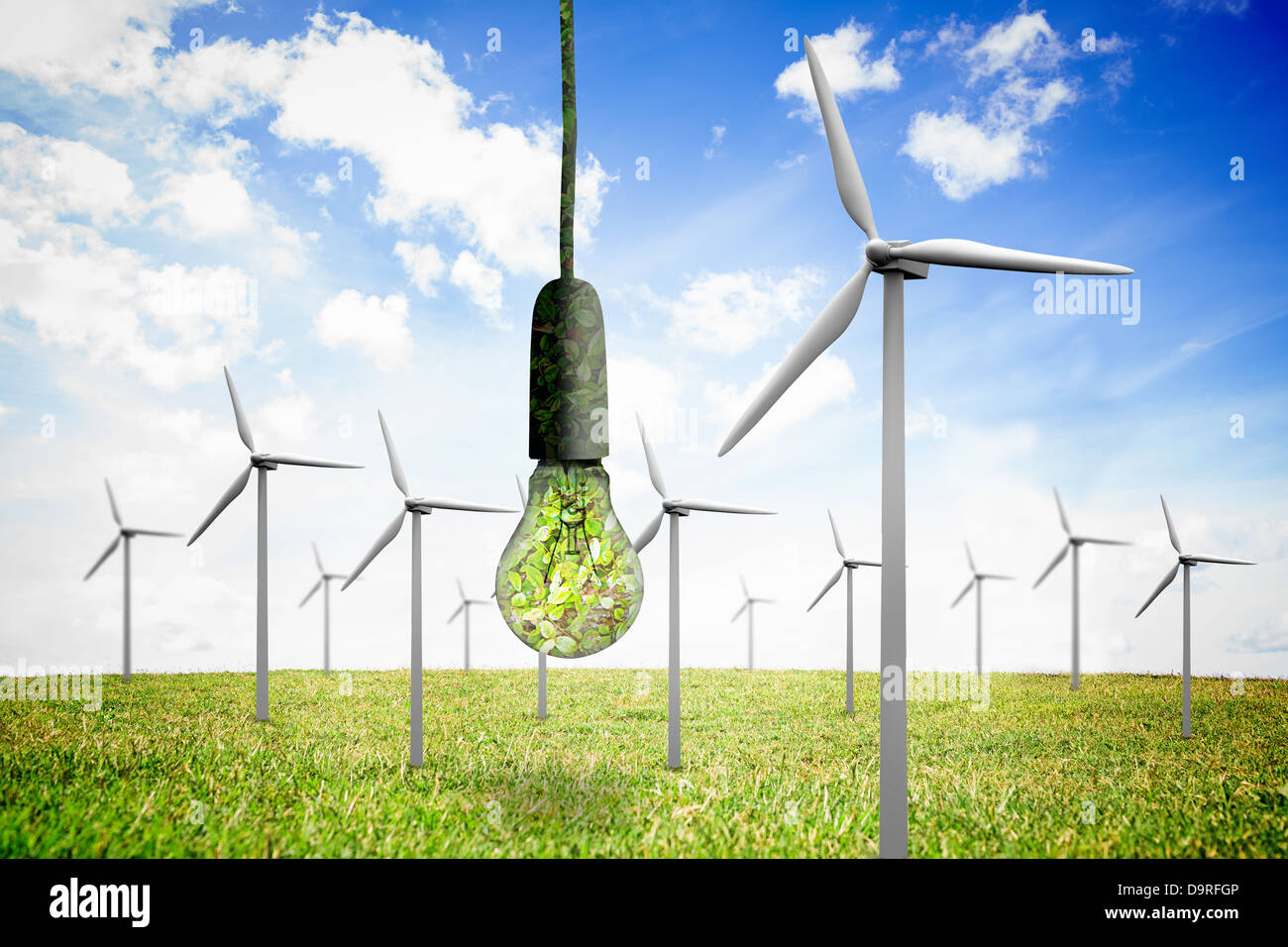 Erneuerbare und saubere Energie Stockfoto