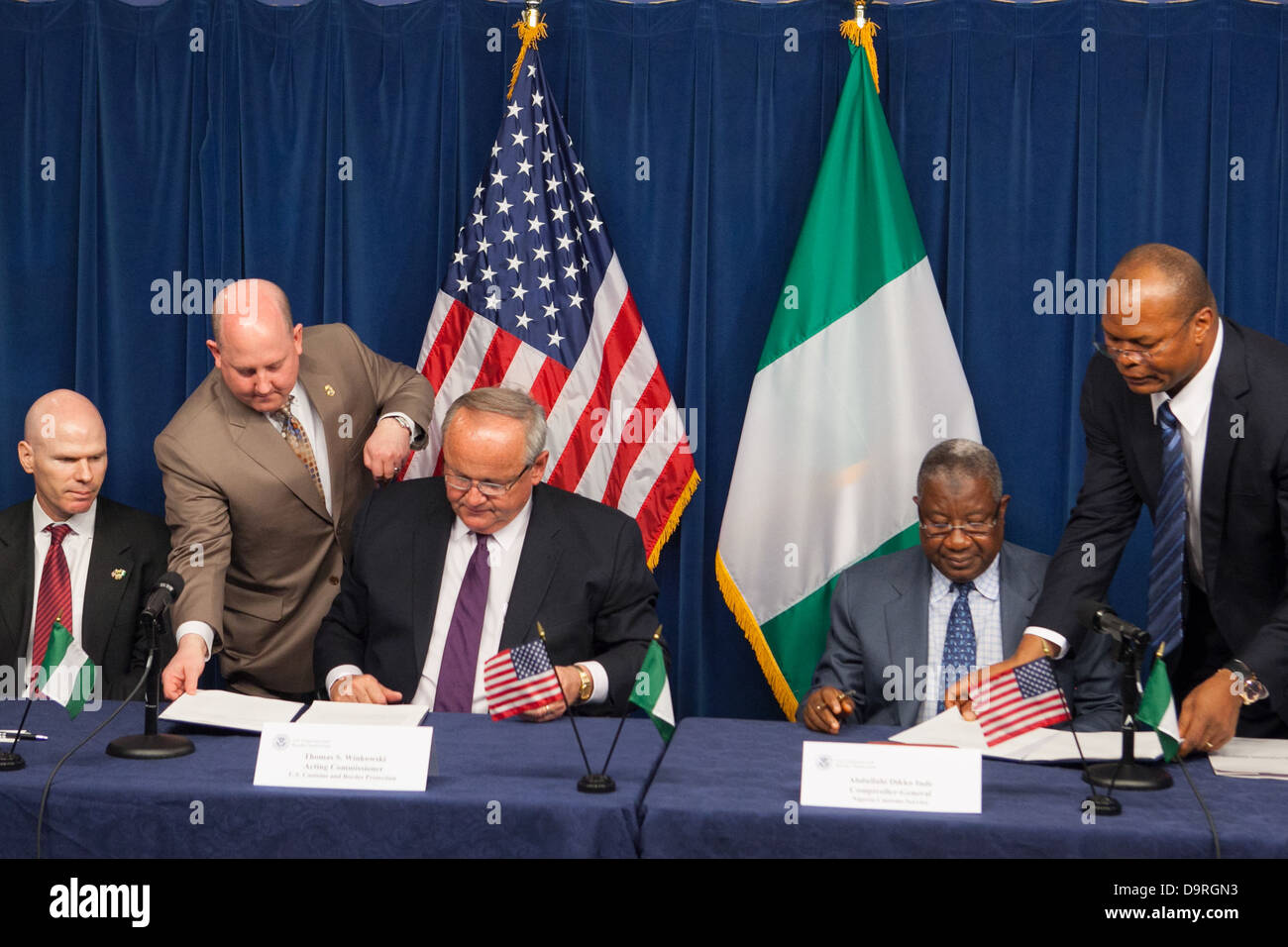 004 USA nigerianischen CMAA Vereinbarung. Stockfoto