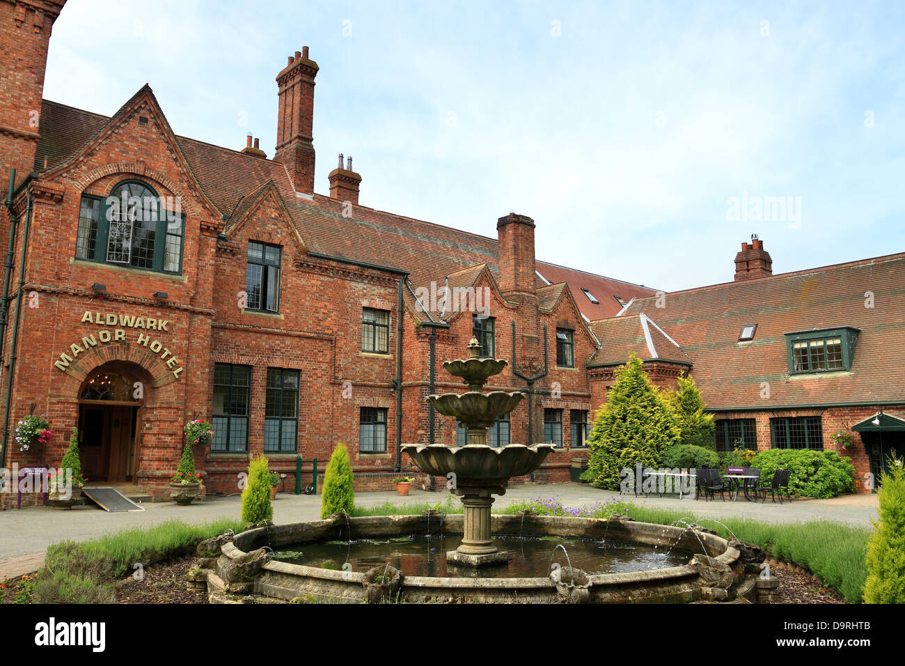 Das Aldwalk Manor Hotel in Aldwalk North Yorkshire, in der Nähe von York, ist ein 4-Sterne-Hotel und ein Golfplatz. Stockfoto