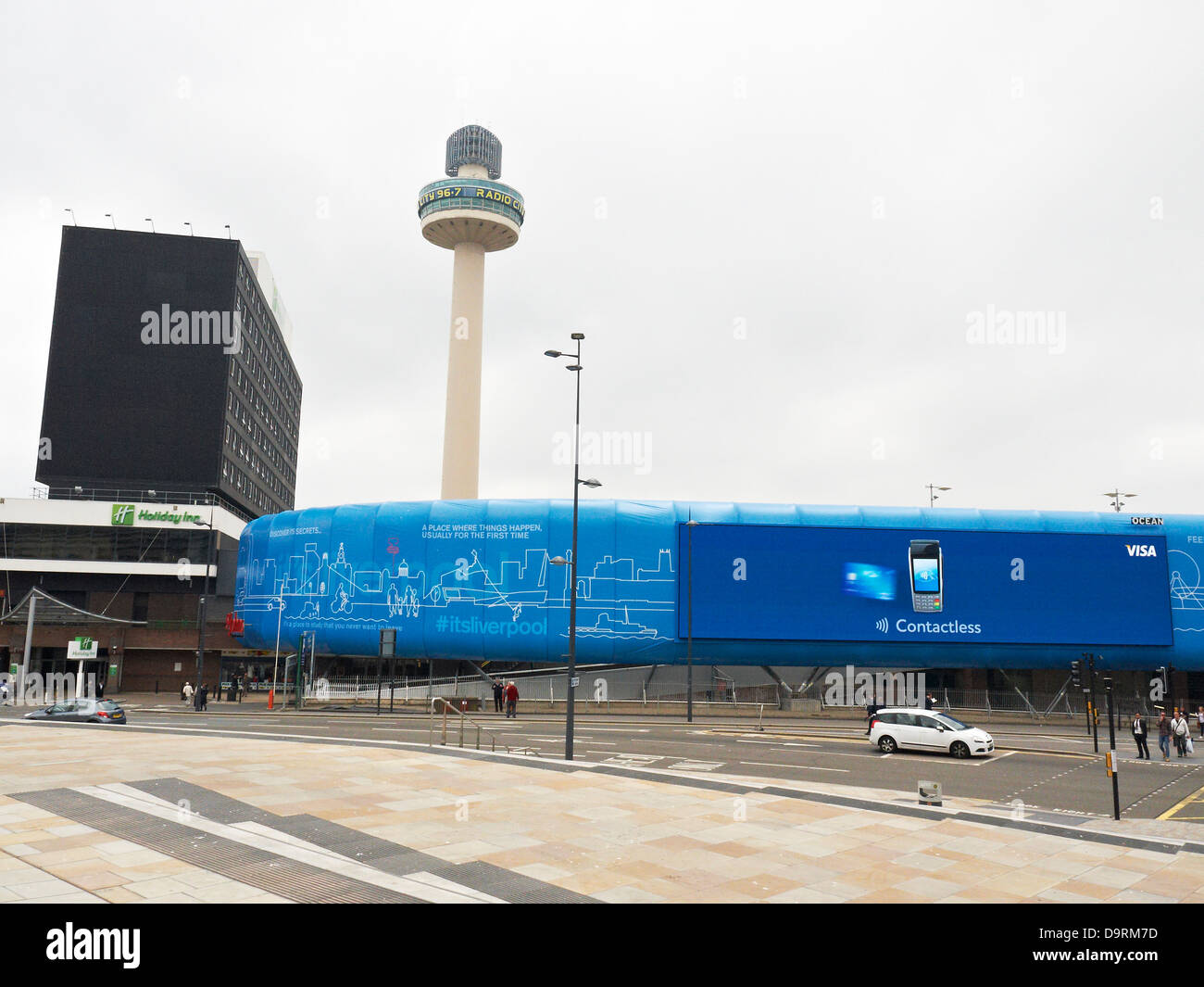 Der größte LED-Bildschirm in Europa Liverpool UK Stockfoto