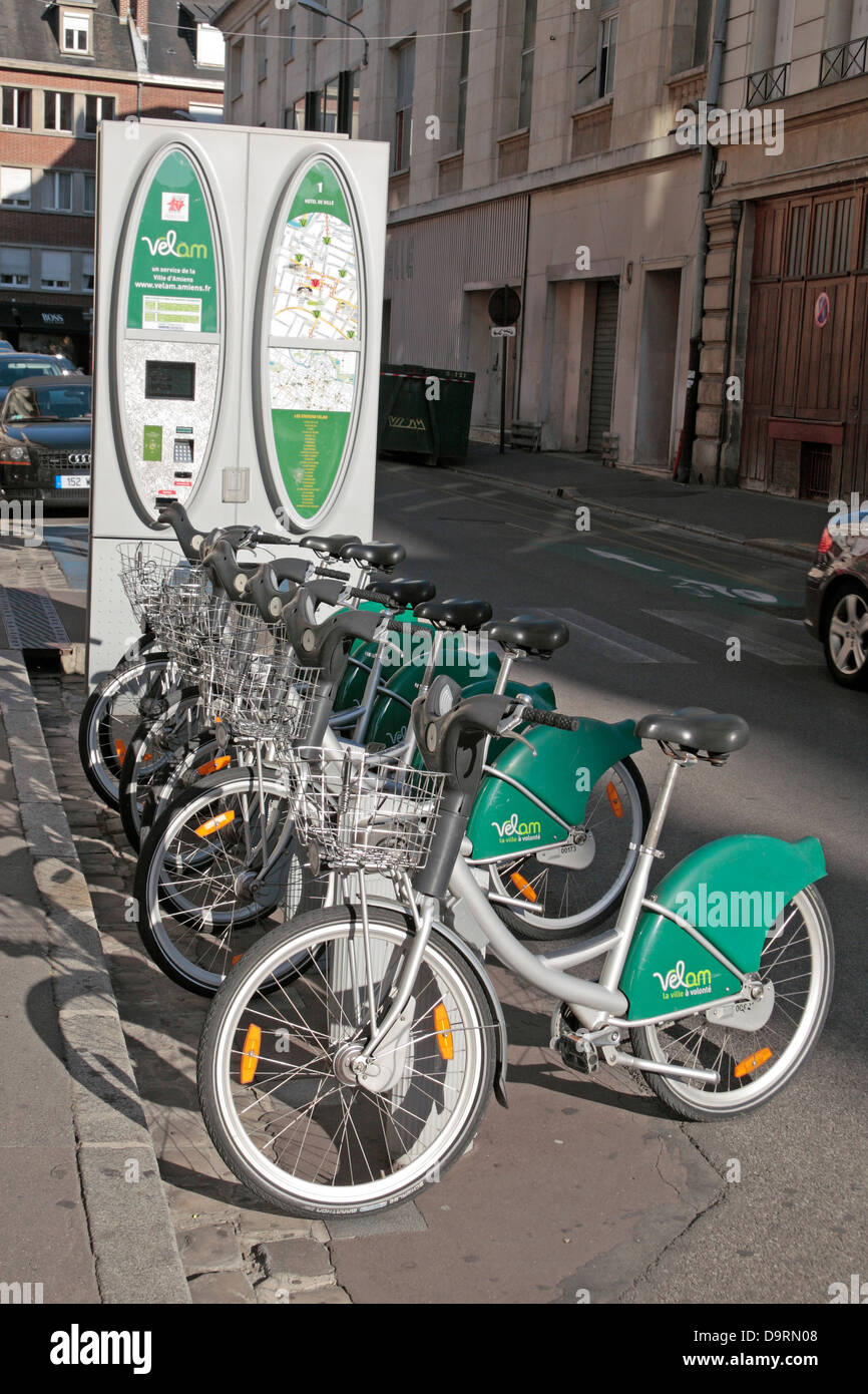 Das Velam-Fahrrad-Schema in Amiens, Picardie, Frankreich. Stockfoto