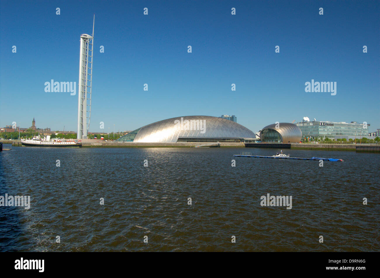 Pacific Quay in Glasgow, Schottland Stockfoto