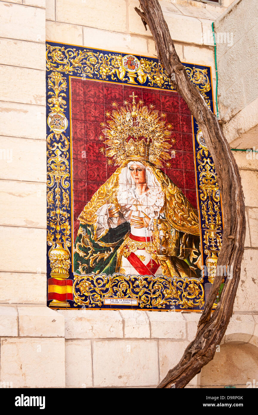 Israel Jerusalem Altstadt muslimisch-arabischen Viertel 4 4. Station des Kreuzes armenisch-orthodoxen Kirche Unserer Lieben Frau von der Krampf Fliesen Stockfoto