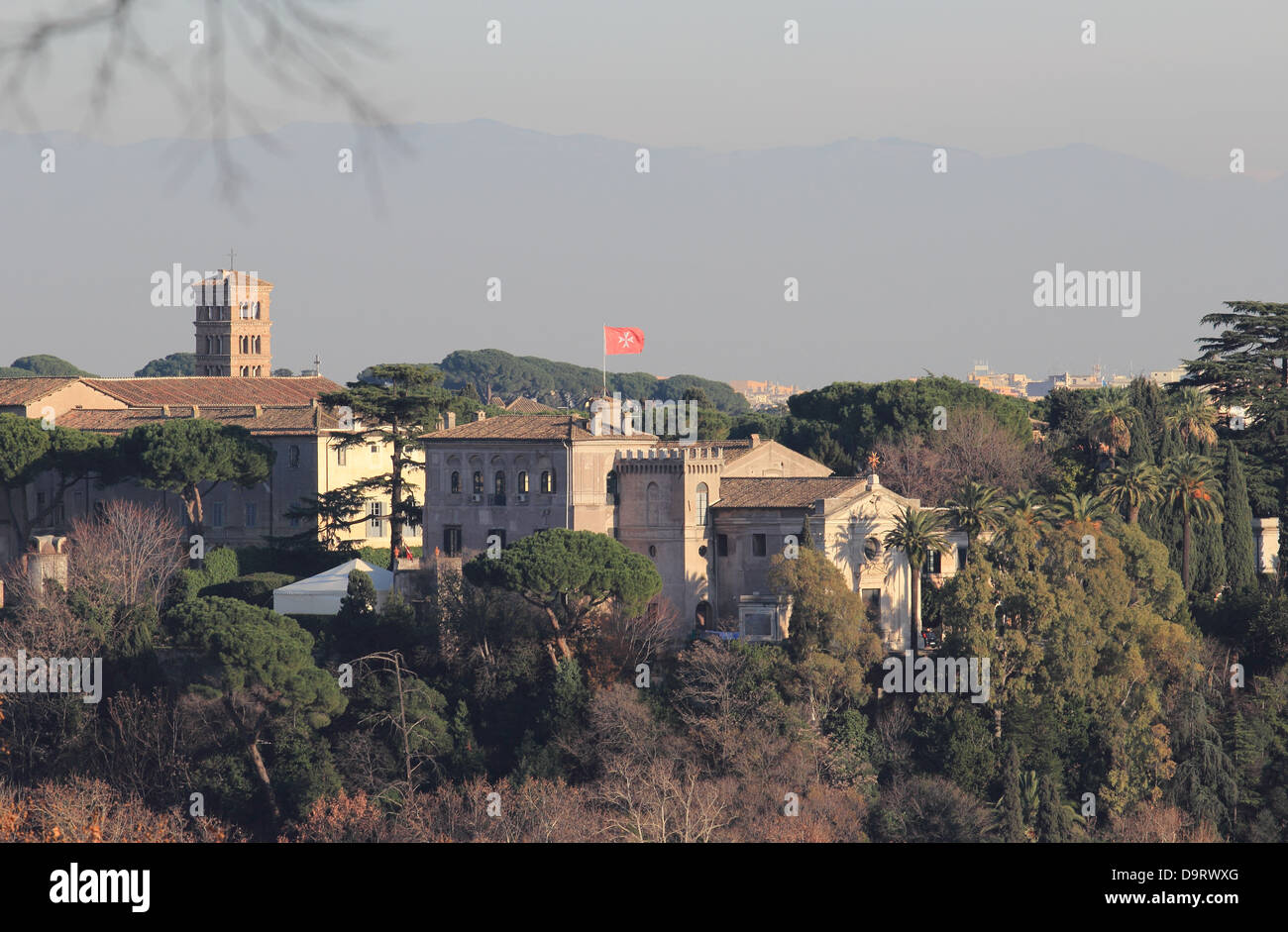 Palast der Grand Prieuré des Malteserordens auf Aventin-Hügel in Rom, Italien Stockfoto