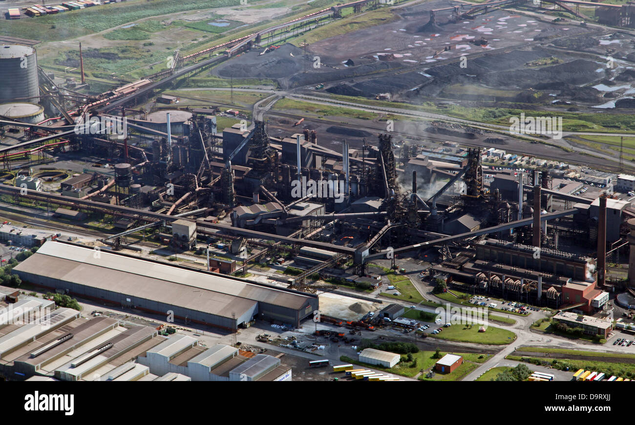 Luftaufnahme von British Steel Tata Stahlwerk in Scunthorpe, ehemals British Steel Stockfoto