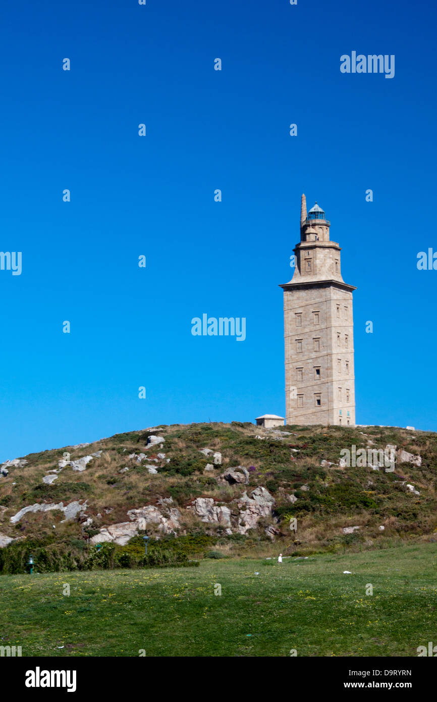 Blick Auf Den Turm Des Herkules Galicisch Und Spanisch Torre De Hercules Ist Ein Antike Romische Leuchtturm Stockfotografie Alamy
