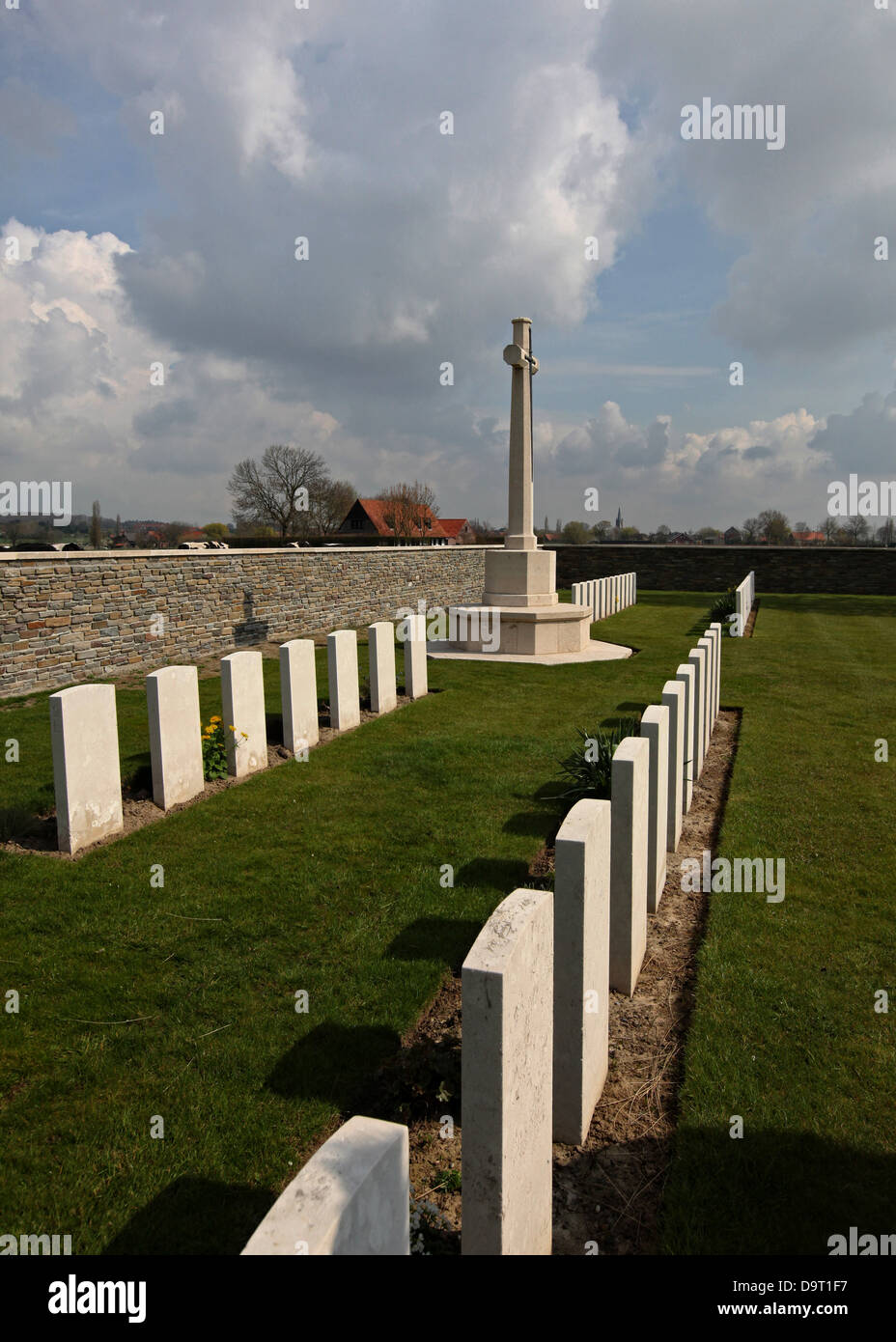 Locre Nr. 10 Friedhof, nr Ypern Belgien Stockfoto