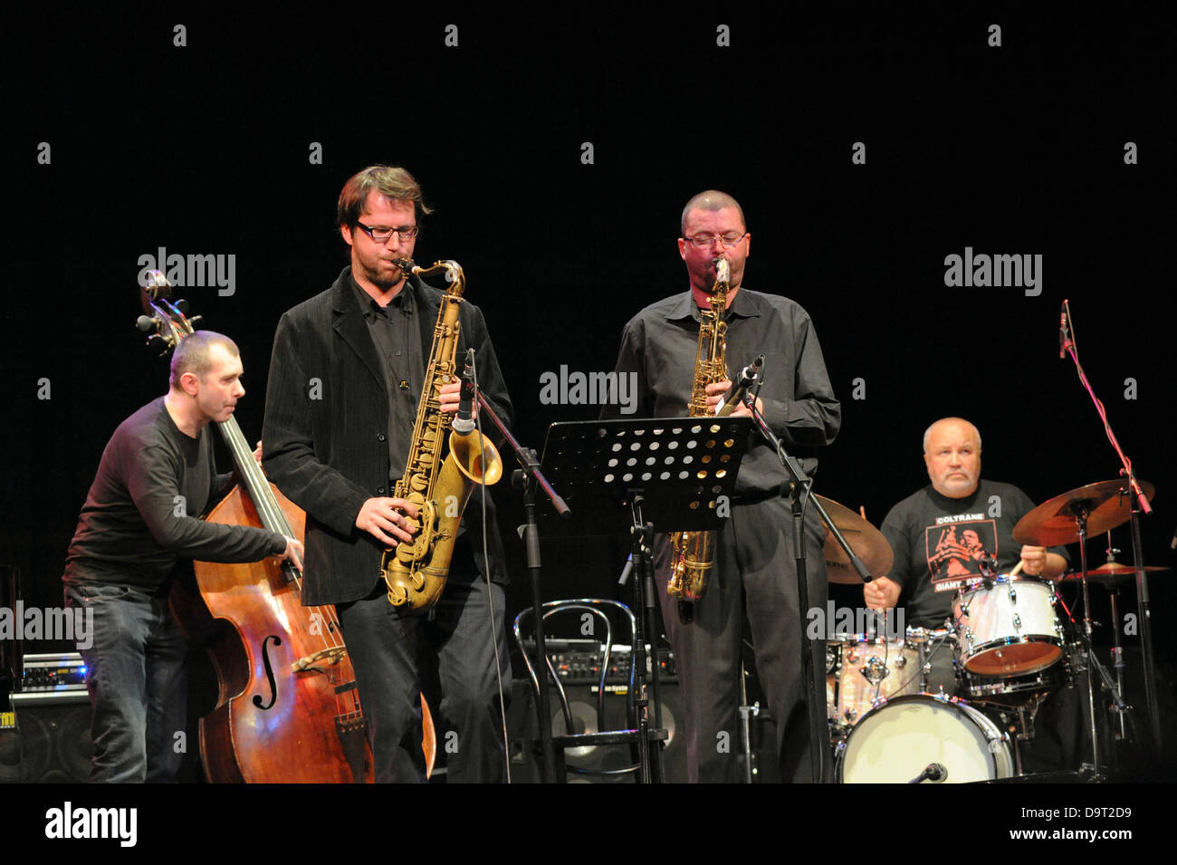 Polnischer jazz-Musiker in Konzert. Stockfoto