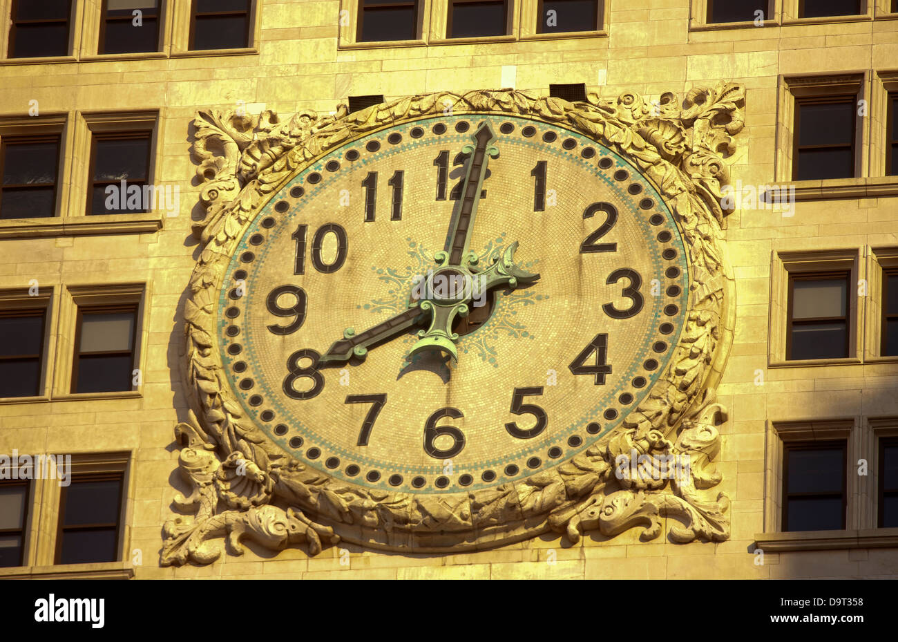 ÖFFENTLICHE UHR GESICHT METROPOLITAN LIFE BUILDING MANHATTAN NEW YORK CITY USA Stockfoto