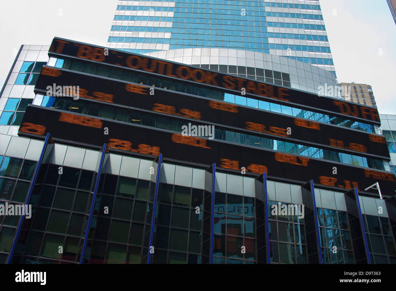 ELEKTRONISCHE BÖRSENKURS TICKER ANZEIGEN MANHATTAN NEW YORK CITY USA Stockfoto