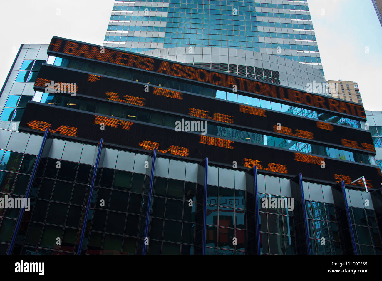 ELEKTRONISCHE BÖRSENKURS TICKER ANZEIGEN MANHATTAN NEW YORK CITY USA Stockfoto