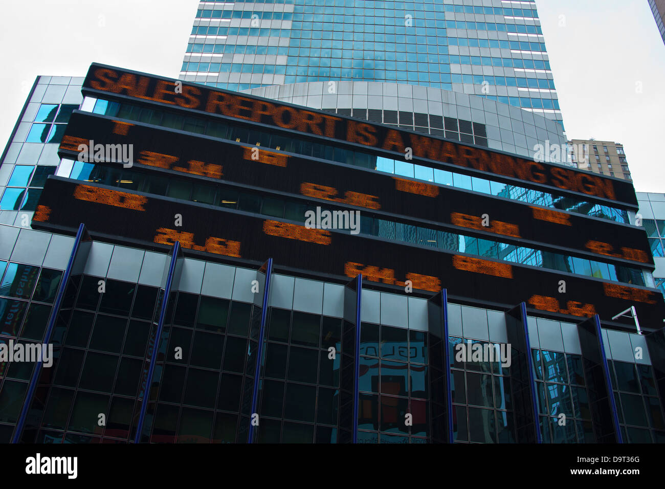 ELEKTRONISCHE BÖRSENKURS TICKER ANZEIGEN MANHATTAN NEW YORK CITY USA Stockfoto