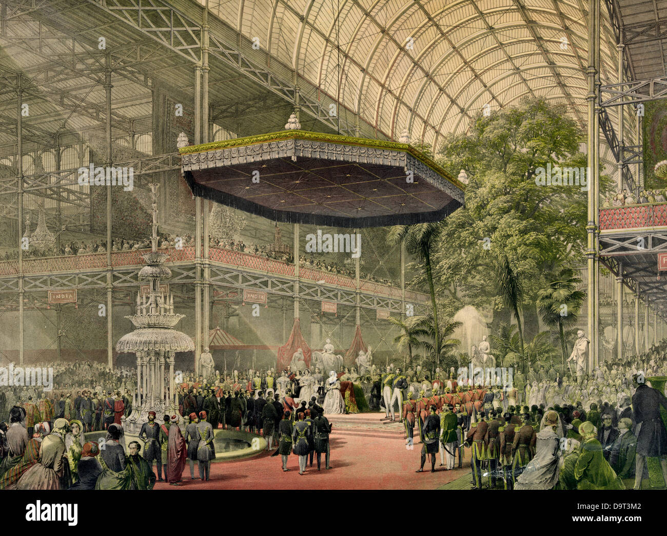 Die Zustand-Öffnung des großen Ausstellung aller Nationen, 1. Mai 1851, London, England Stockfoto