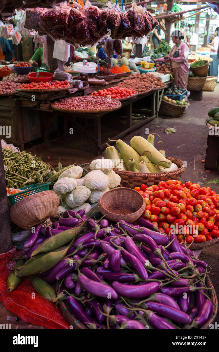 der Markt am Pyin Oo Lwin, Shan-Hochland, Myanmar (Burma) Stockfoto