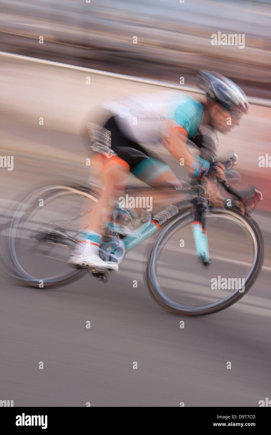 Dean Downing von Madison Genesis in Runde sieben der Baureihe Pearl Izumi Tour bei Redditch, Worcestershire, England, UK Stockfoto