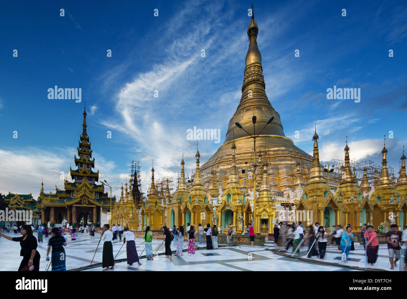 Shwedagon Pagode in Yangon, Myanmar (Burma) Stockfoto