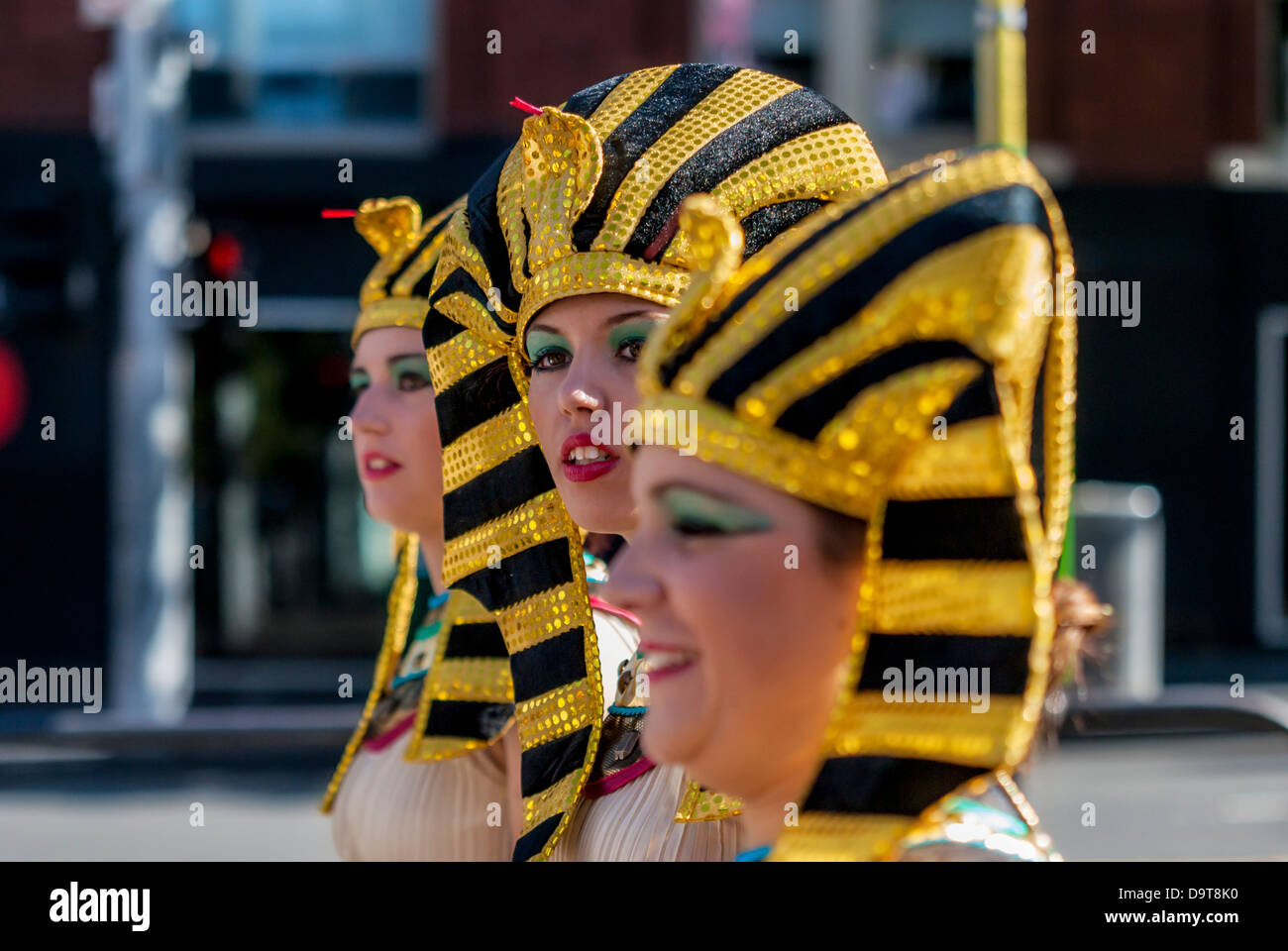 Das Moomba-Festival gefeiert mit einer Parade nur in Melbourne Australien Stockfoto