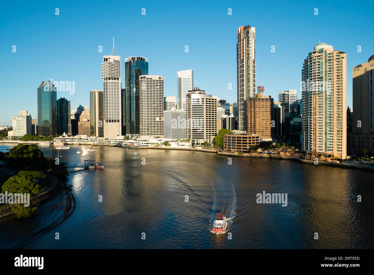 Am frühen Morgen Skyline von Central Business District von Brisbane in Queensland-Australien Stockfoto