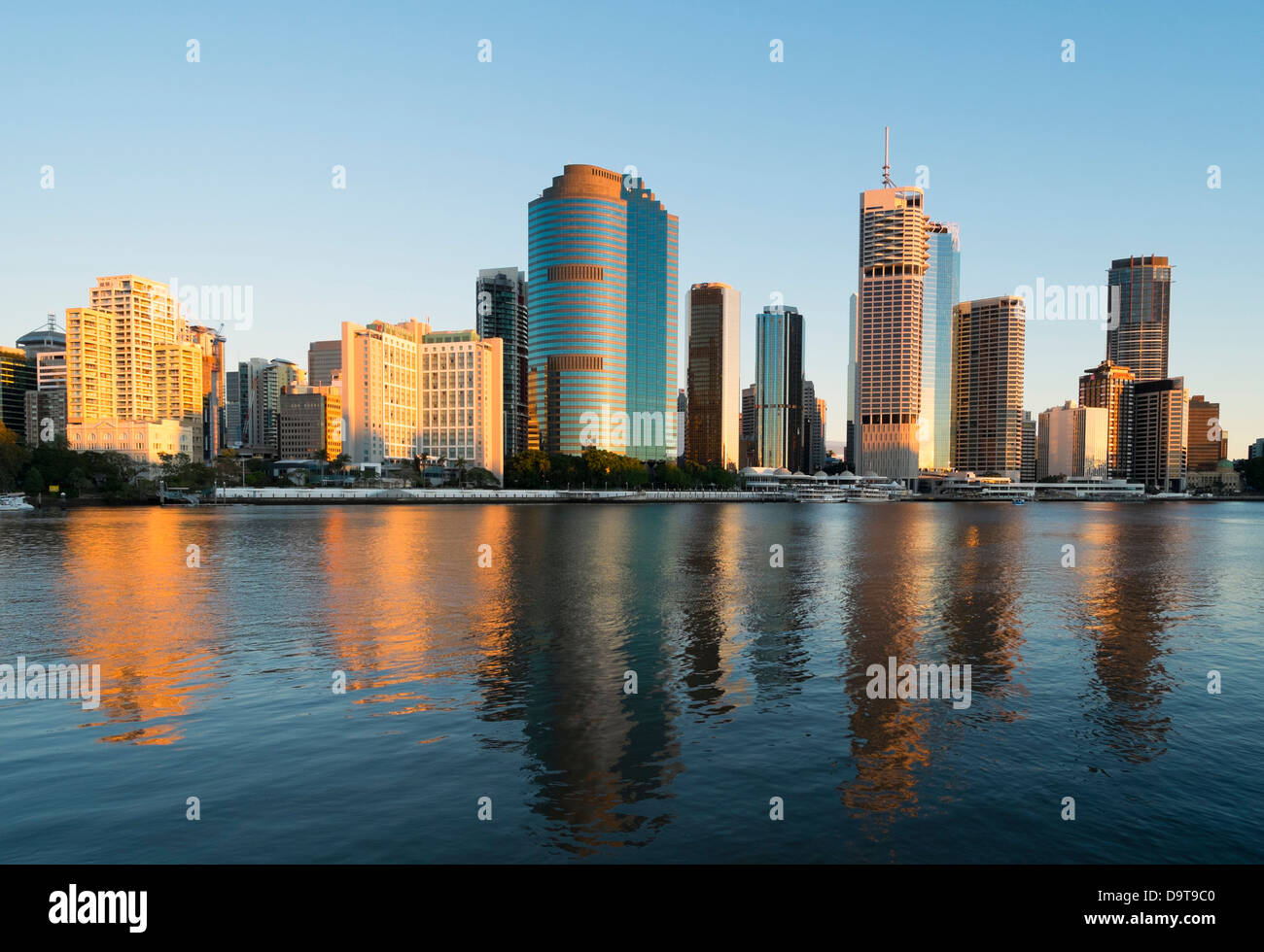 Dawn Skyline von Central Business District von Brisbane in Queensland-Australien Stockfoto