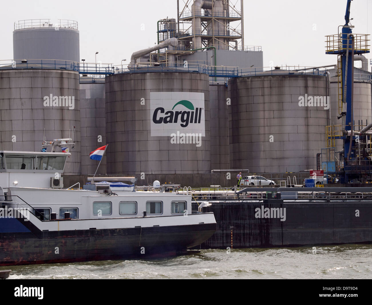 Cargill-Depot in den Hafen von Rotterdam. Cargill Handel eine Vielzahl von landwirtschaftlichen Erzeugnissen. Stockfoto