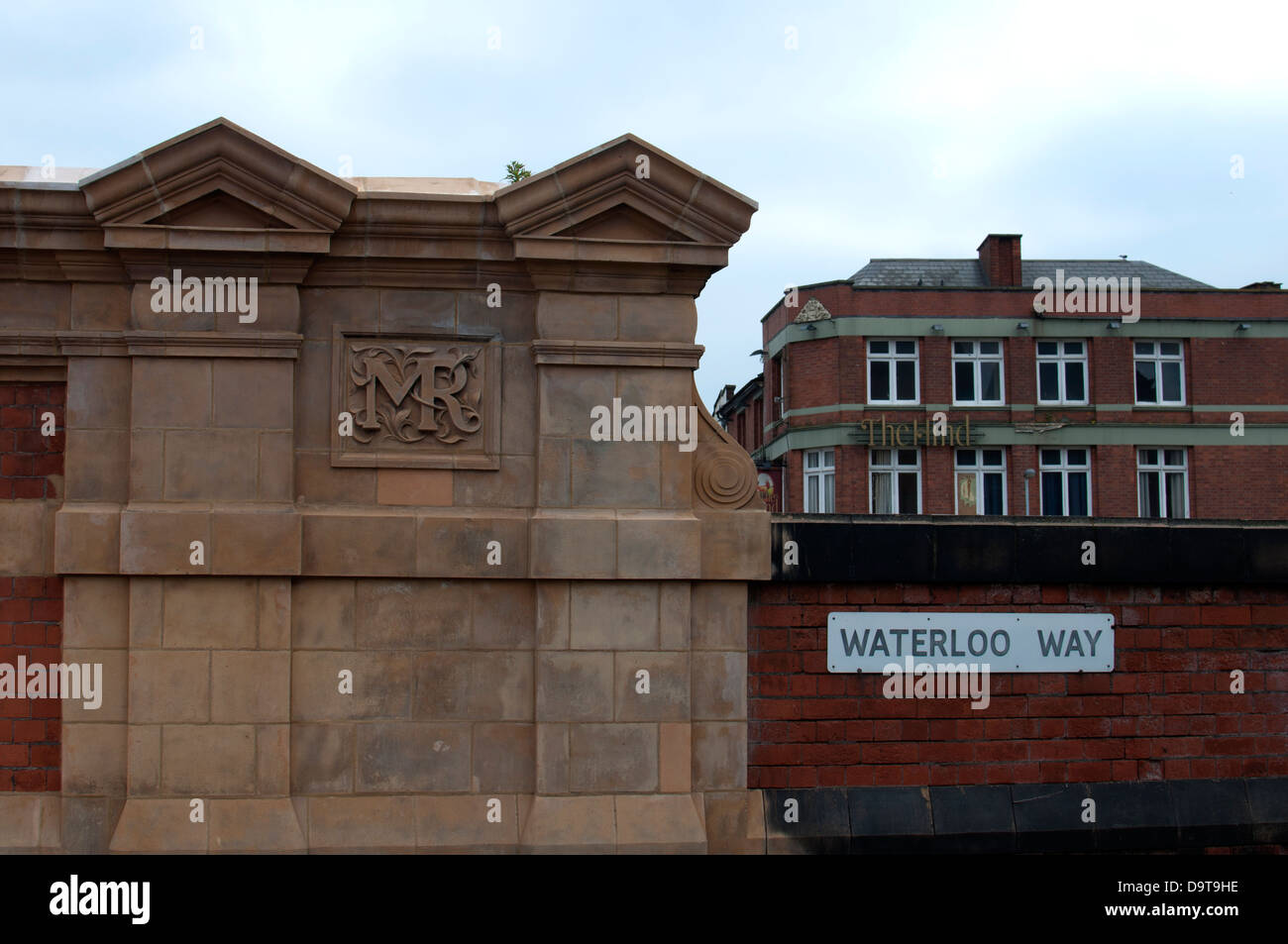 Midland Railway Mauerwerk auf London Brücke, Leicester, UK Stockfoto