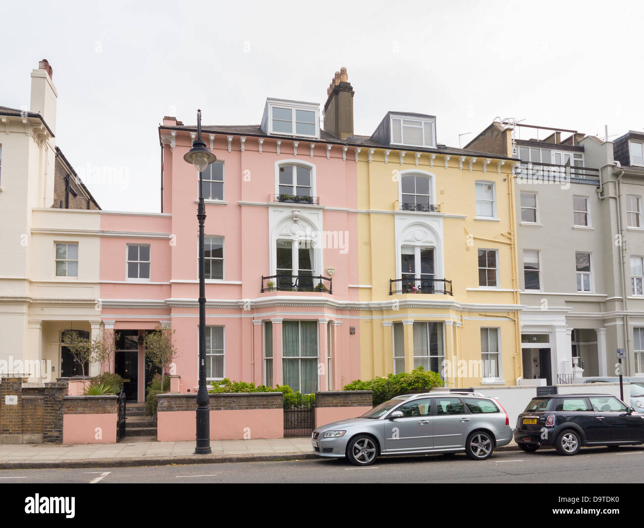 Häuser in Primrose Hill, London, Großbritannien Stockfoto