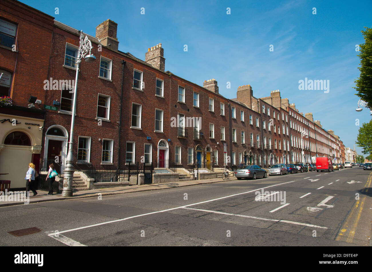 Eccles Street entlang welcher Leopold Bloom die Hauptfigur des Ulysses von James Joyce Dublin Irland Europa gelebt Stockfoto