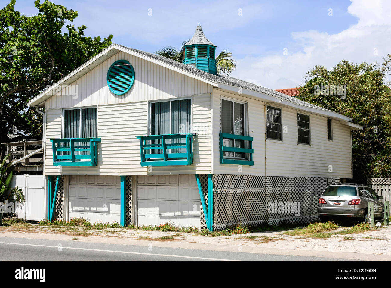 Beach front Ferienhäuser auf Anna Maria Island aus Sarasota in Florida Stockfoto