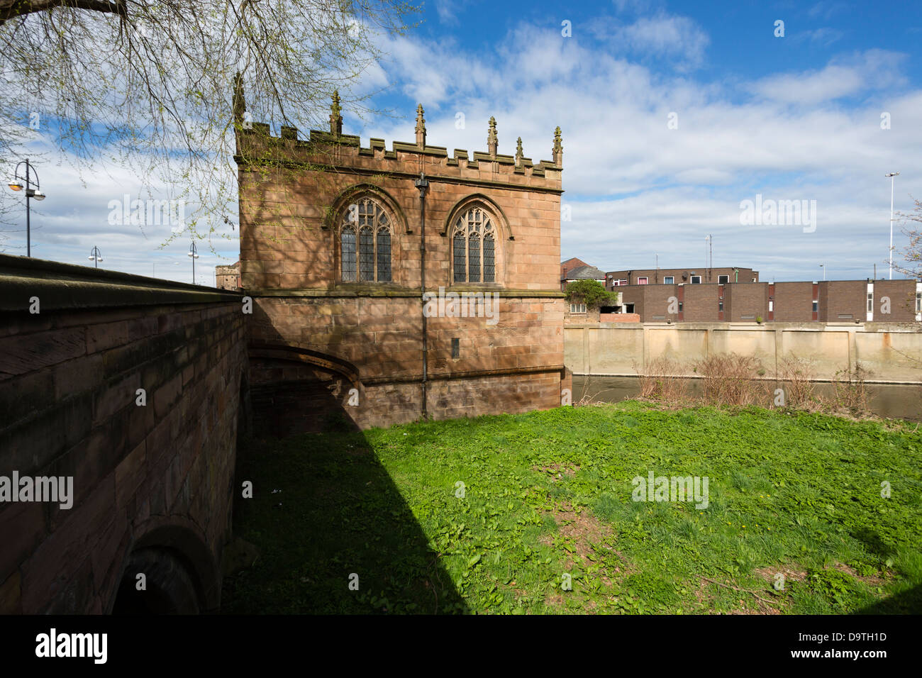 Die Kapelle der Muttergottes auf Rotherham Brücke. Die Kapelle wurde im Jahre 1483 erbaut und ist eine der vier Überlebenden Brücke Kapellen im Vereinigten Königreich. Stockfoto